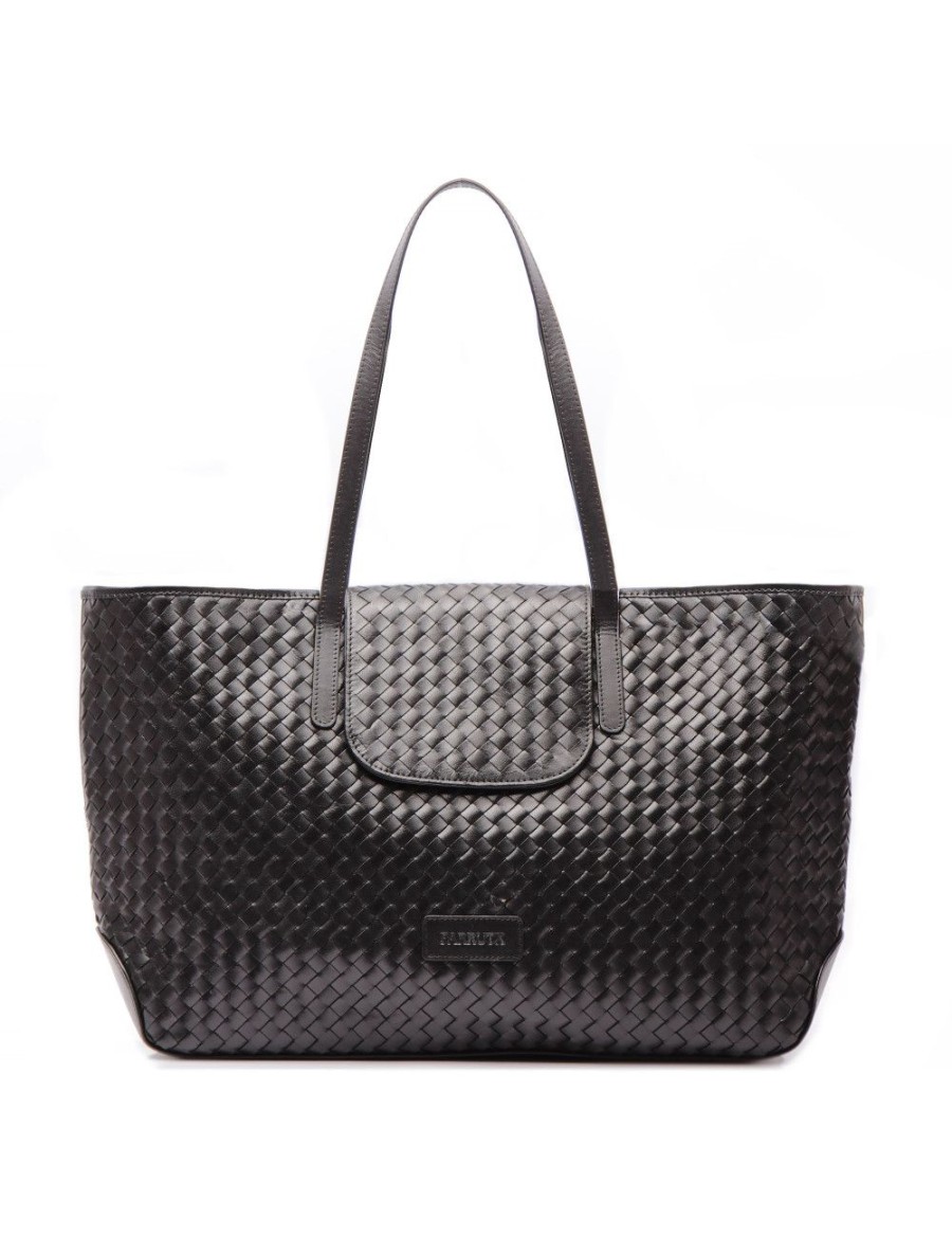 Bolsos FARRUTX | Nuche Piel Trenzada Negro