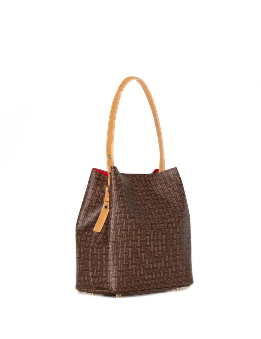 Bolsos FARRUTX | Kart Piel Vegana Marron-Camel