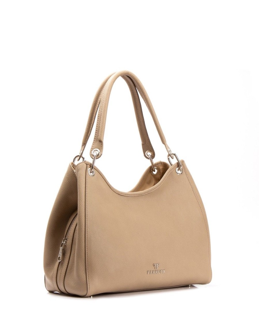 Bolsos FARRUTX | Kailua Piel Bombeada Taupe