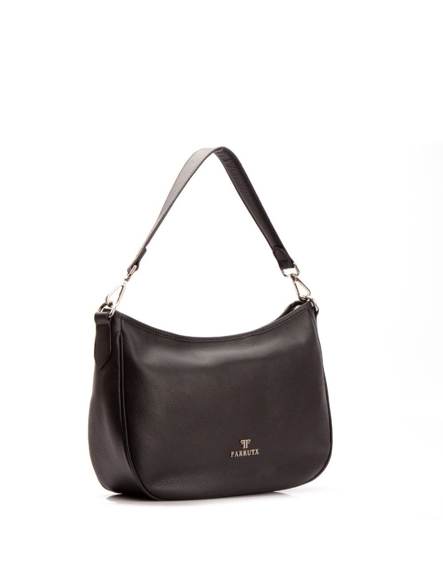 Bolsos FARRUTX | Ketam Piel Bombeada Negro