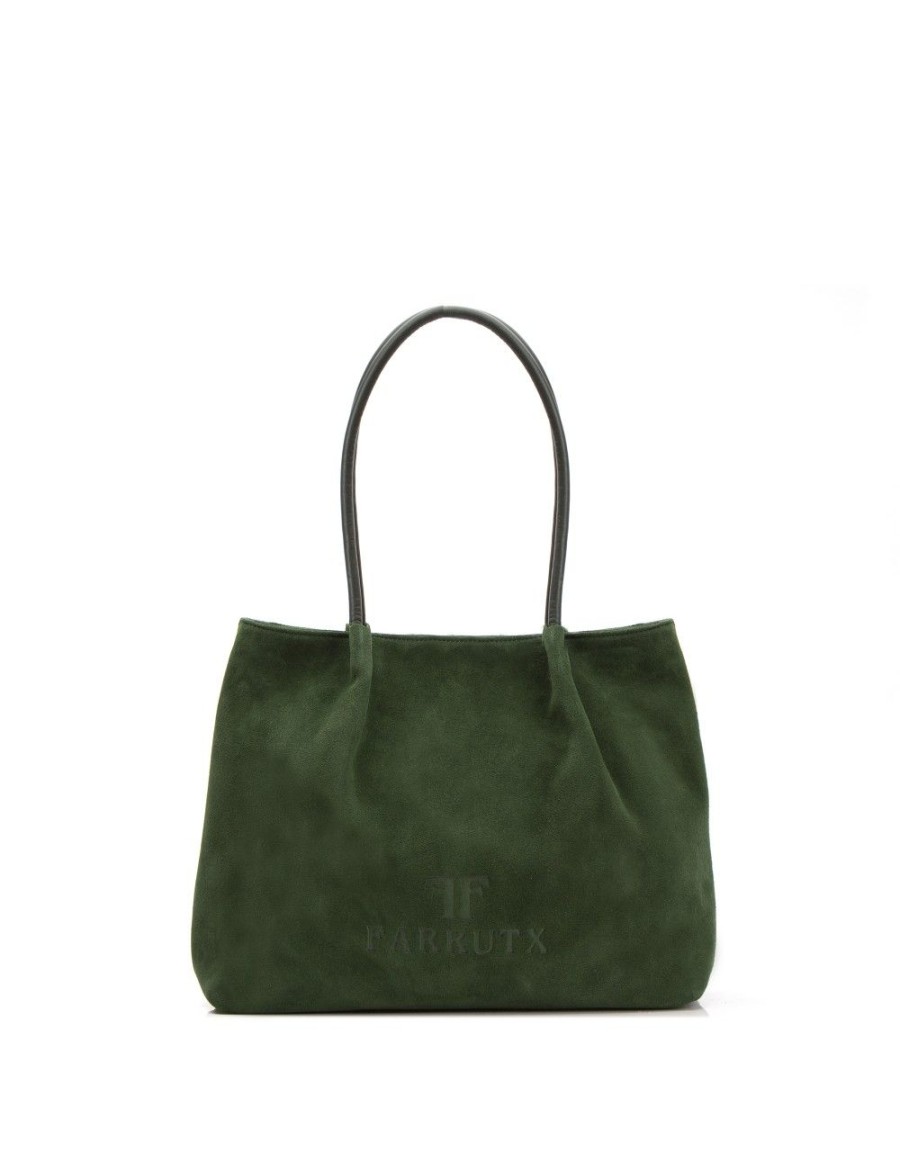 Bolsos FARRUTX | Keisi-Med Velour Verde Botella