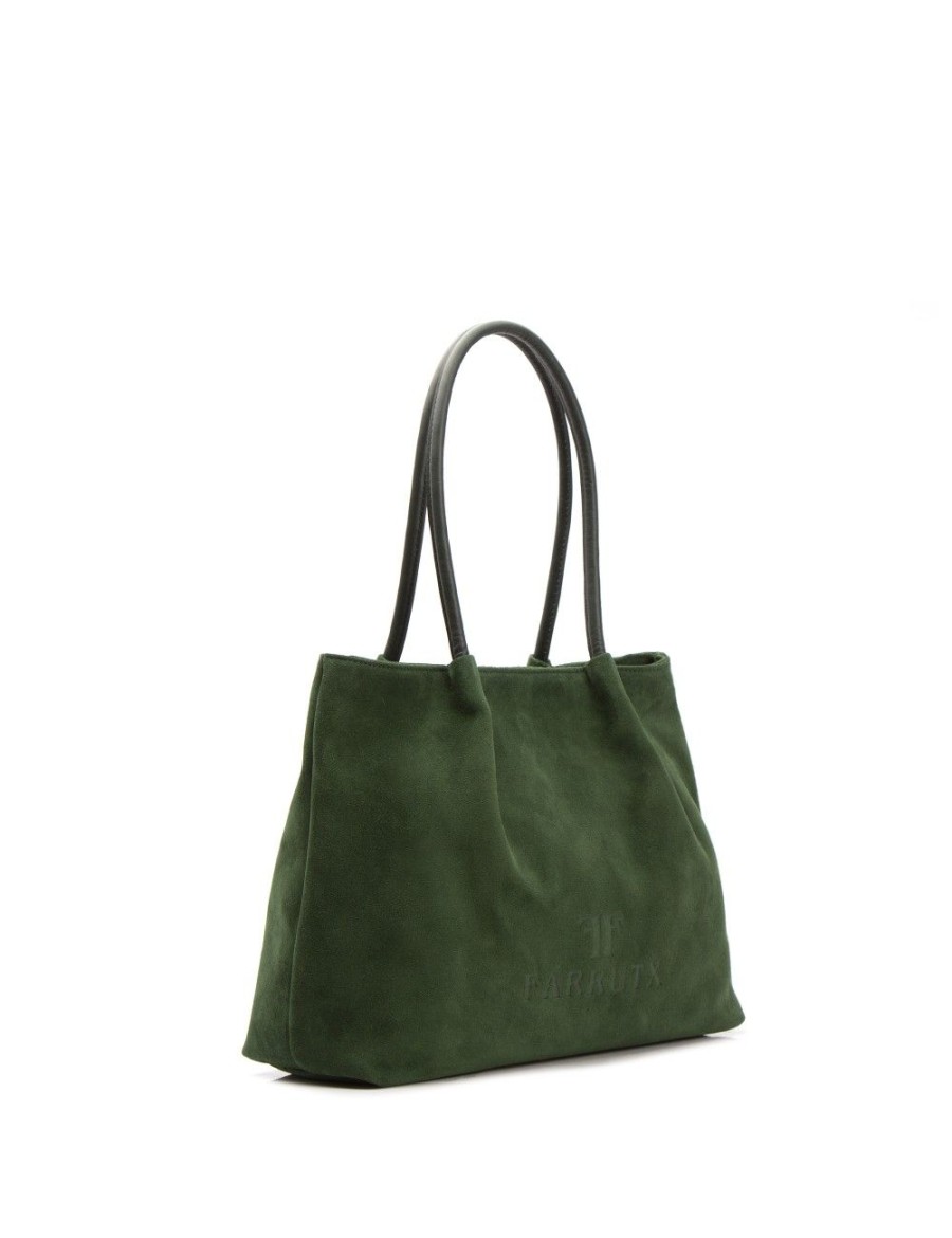 Bolsos FARRUTX | Keisi-Med Velour Verde Botella