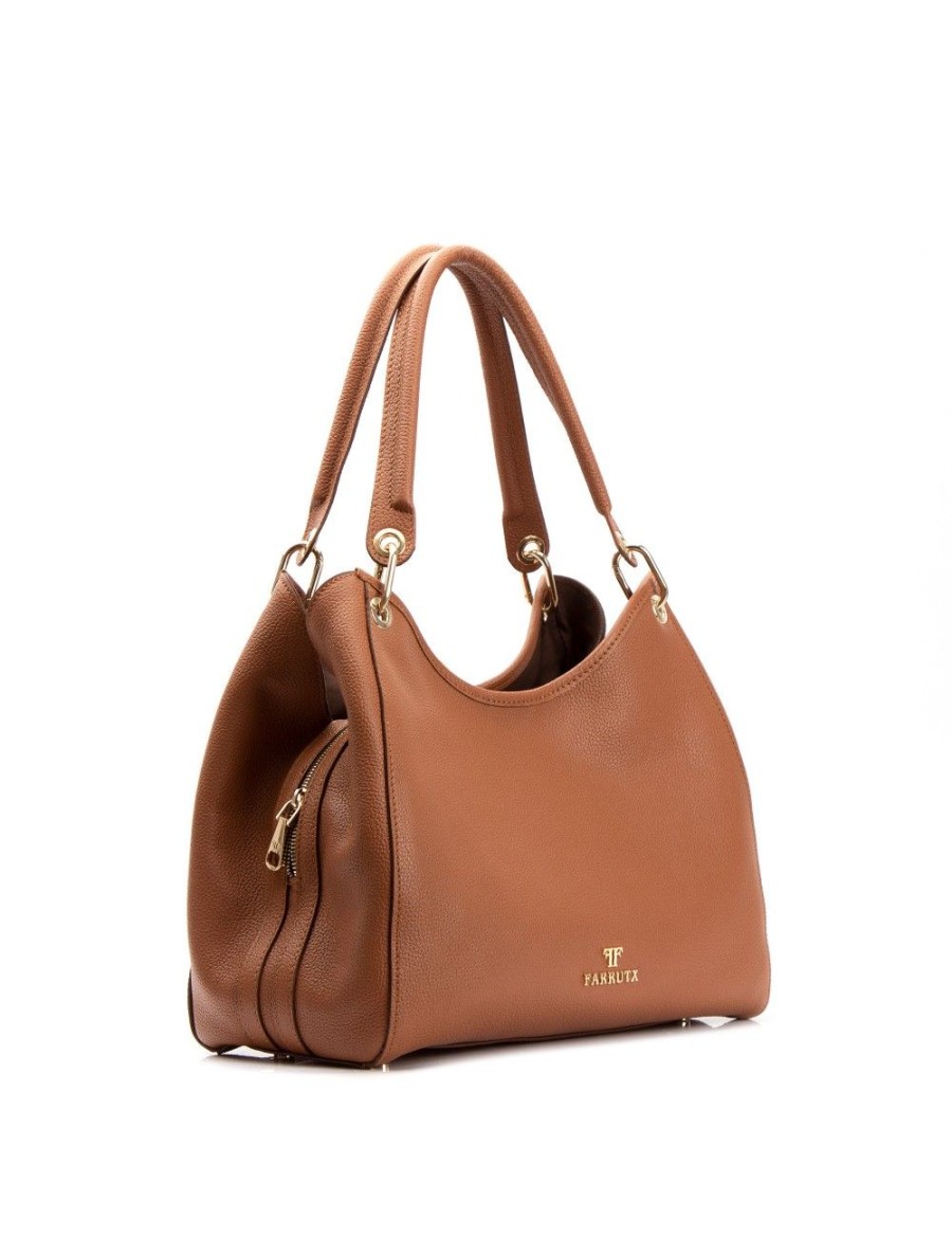 Bolsos FARRUTX | Kailua Piel Bombeada Tan