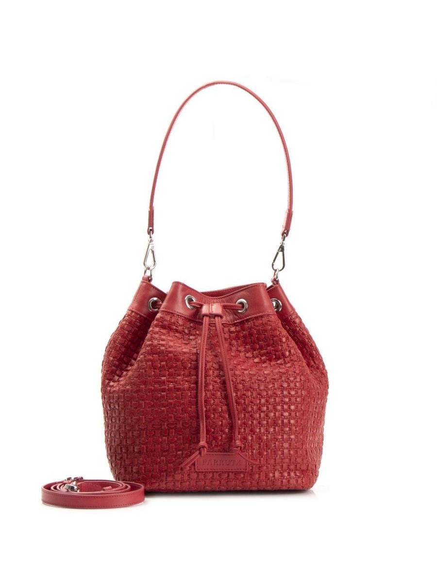 Bolsos FARRUTX | Keller Piel Trenzada Rojo