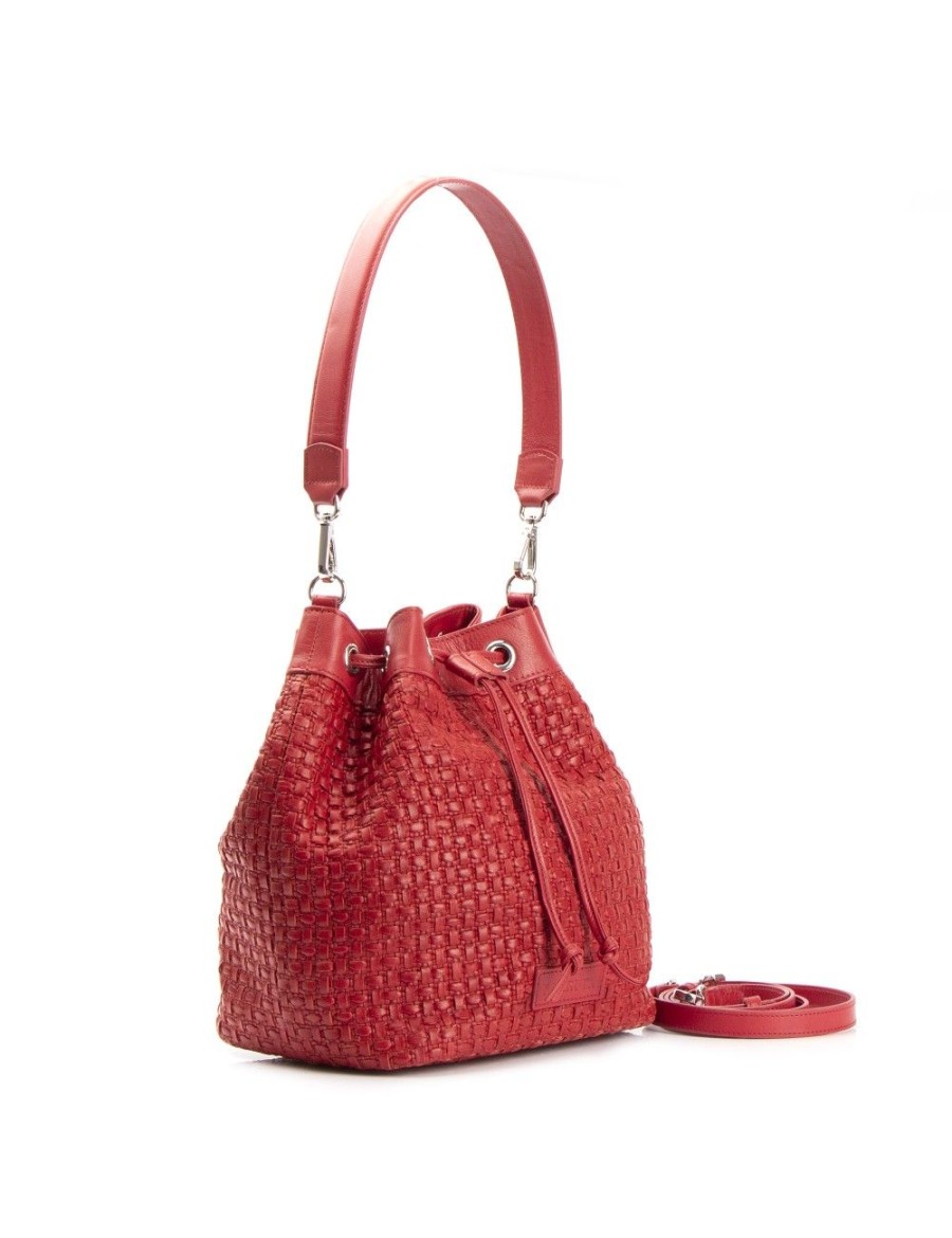 Bolsos FARRUTX | Keller Piel Trenzada Rojo