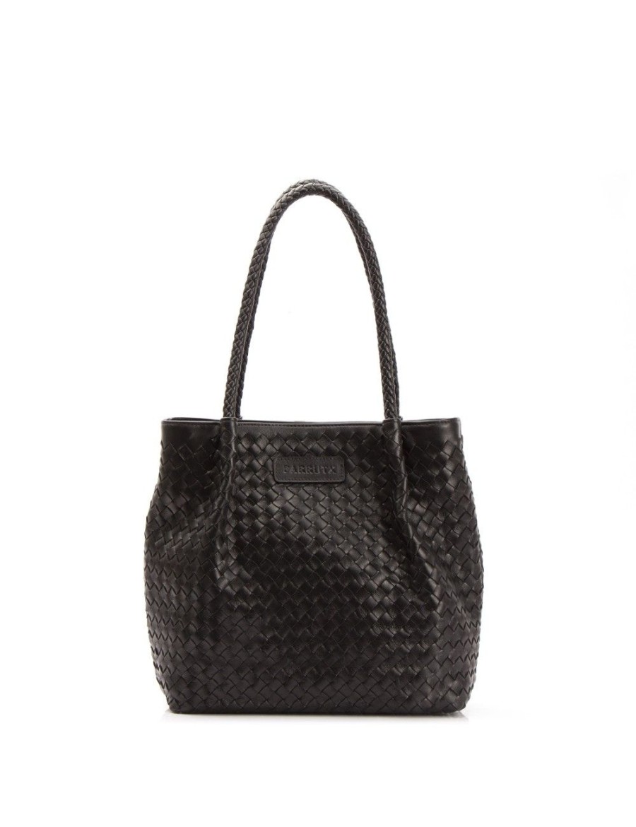 Bolsos FARRUTX | Koku Napa Trenzada Negra