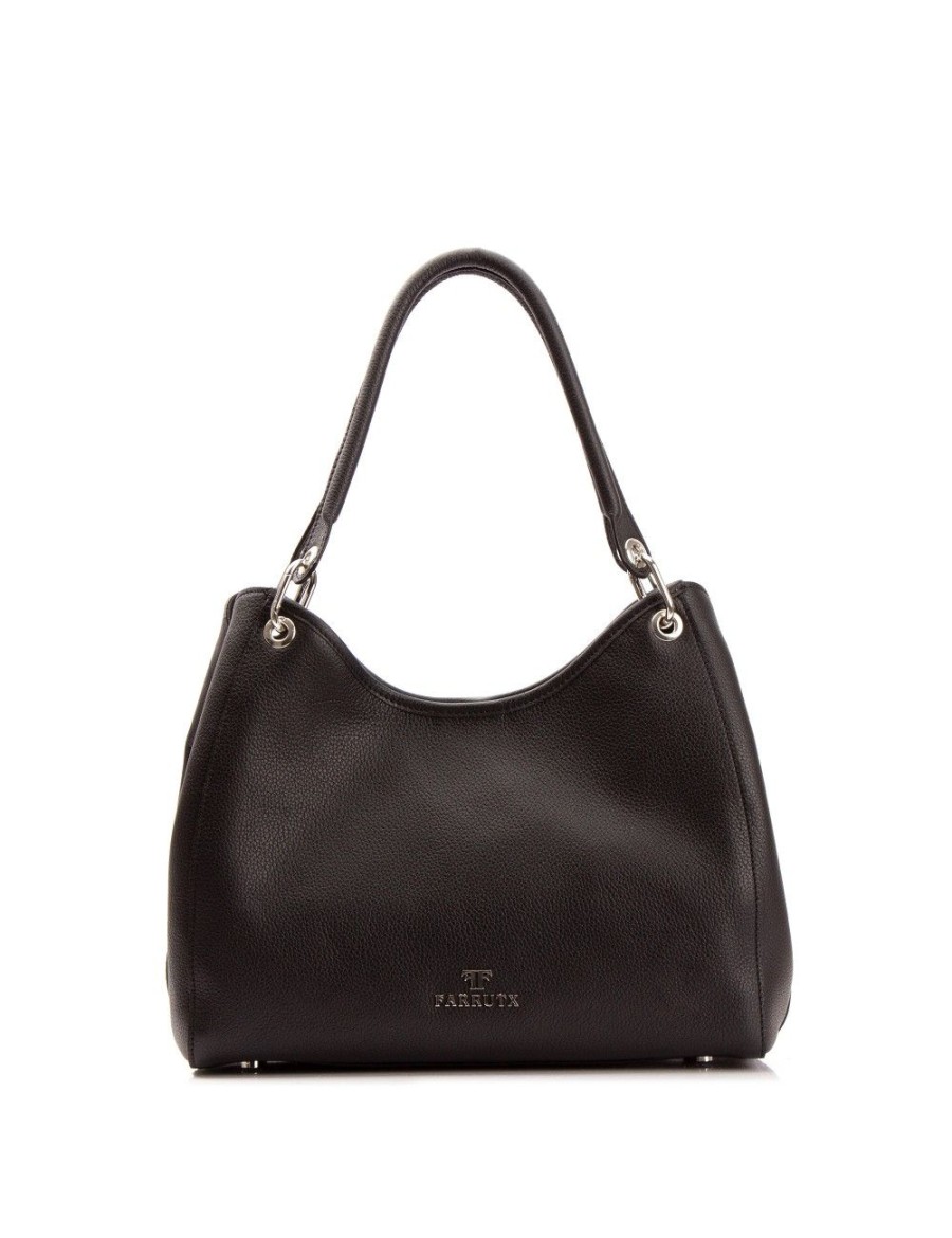 Bolsos FARRUTX | Kailua Piel Bombeada Negro