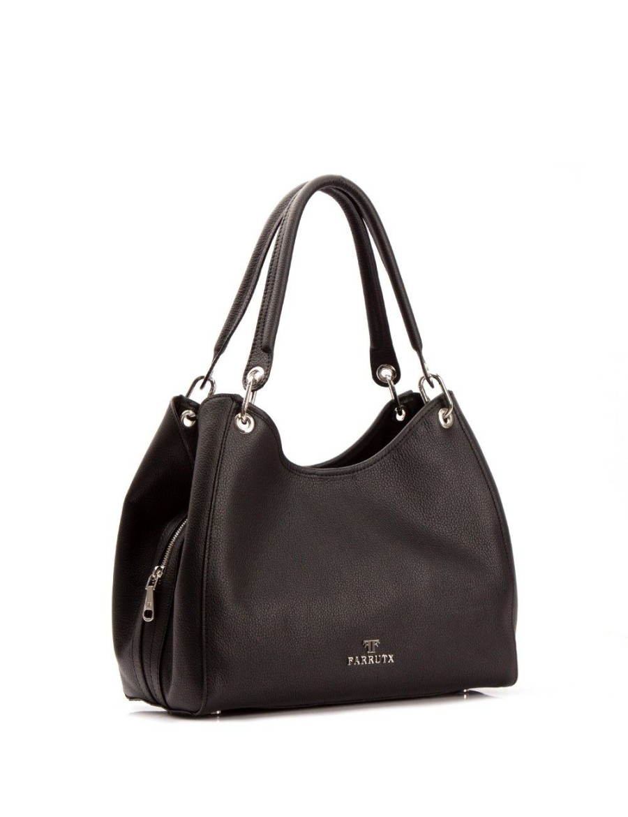 Bolsos FARRUTX | Kailua Piel Bombeada Negro