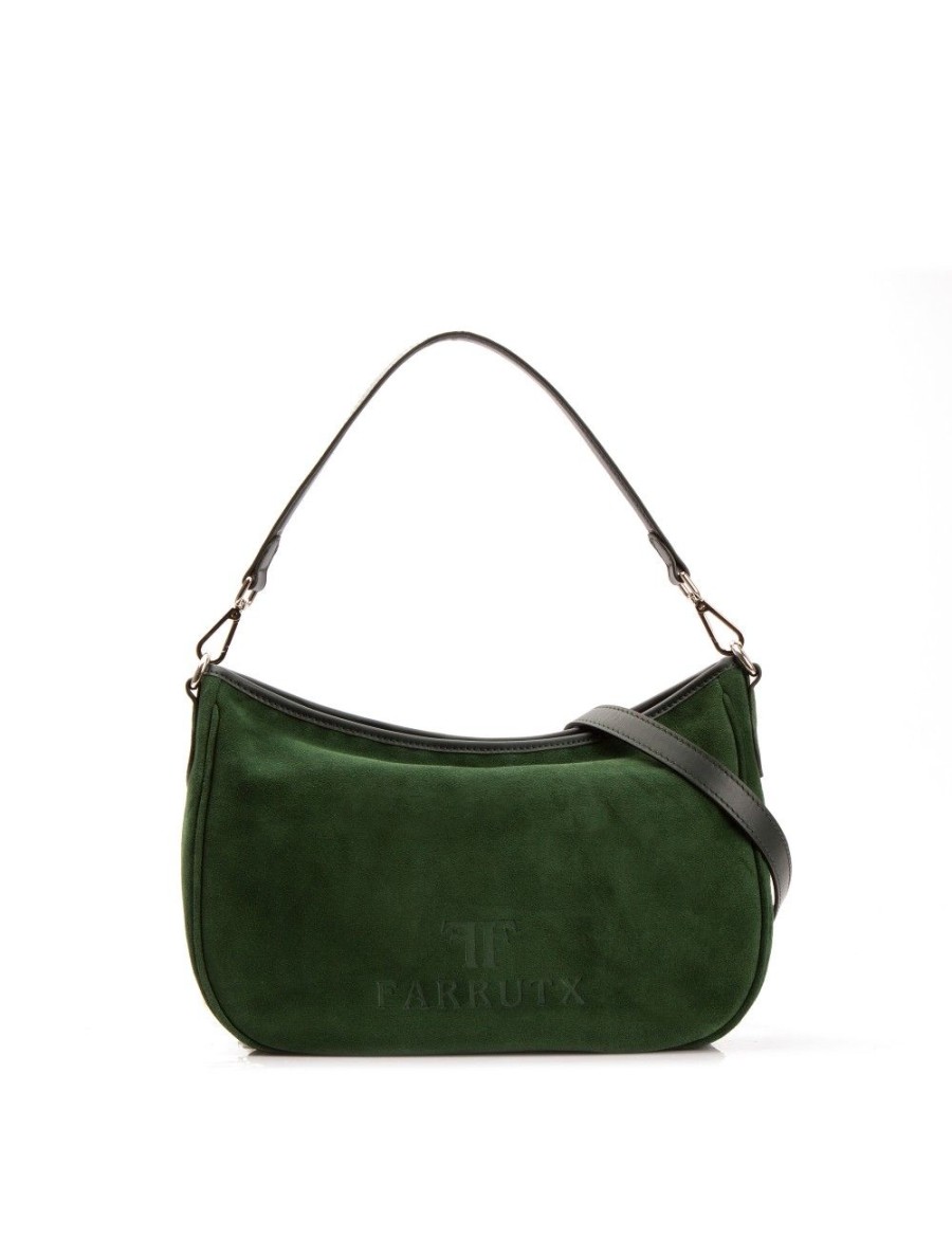 Bolsos FARRUTX | Ketam Velour Verde Botella