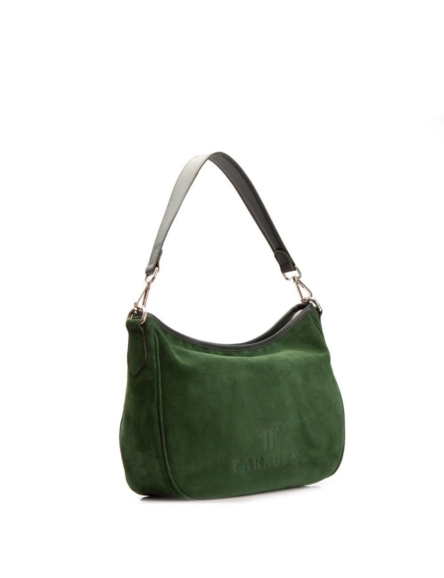 Bolsos FARRUTX | Ketam Velour Verde Botella